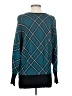 Cato Plaid Teal Pullover Sweater Size S - photo 2