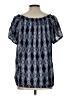 Daisy Fuentes 100% Polyester Blue Short Sleeve Blouse Size L - photo 2