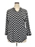 Cato Chevron-herringbone Silver 3/4 Sleeve Blouse Size 18 - photo 1
