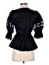Self-Portrait Black 3/4 Sleeve Blouse Size 0 - photo 2