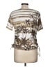 Links Tan Short Sleeve Blouse Size M - photo 2