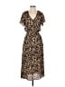 Sienna Sky 100% Polyester Animal Print Brown Casual Dress Size S - photo 1
