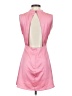 Hemline 100% Polyester Solid Pink Casual Dress Size S - photo 2