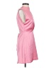 Hemline 100% Polyester Solid Pink Casual Dress Size S - photo 4