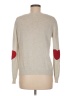 Moon 100% Cotton Hearts Ivory Tan Pullover Sweater Size M - photo 2
