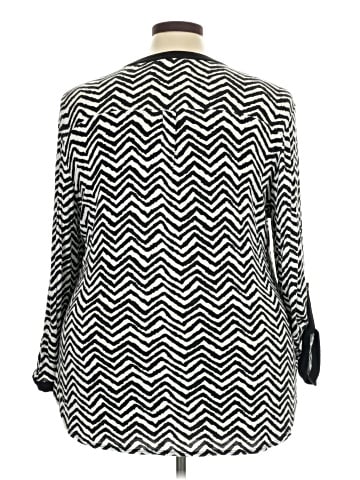 Roz & Ali Long Sleeve Blouse (view 2)