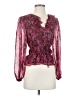 Steve Madden 100% Polyester Burgundy Long Sleeve Blouse Size XS - photo 1