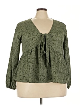 Shein Curve Long Sleeve Blouse
