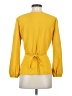 J.Crew 100% Polyester Yellow Long Sleeve Blouse Size 4 - photo 2