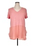 PREMISE Pink Short Sleeve Top Size 0X (estimated) - photo 1