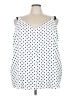 Torrid 100% Polyester Polka Dots White Sleeveless Blouse Size 4X Plus (4) - photo 1