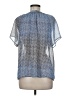 a.n.a. A New Approach 100% Polyester Blue Short Sleeve Blouse Size M - photo 2