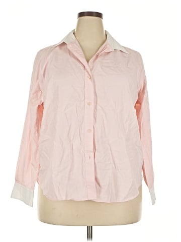 Lauren by Ralph Lauren 3/4 Sleeve Button-Down Shirt (view 1)