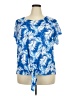 One World 100% Polyester Blue Short Sleeve T-Shirt Size 2X (estimated) - photo 1