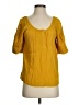J.Crew 100% Viscose Yellow Short Sleeve Blouse Size XS - photo 1