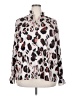 ELOQUII 100% Polyester Animal Print Ivory Long Sleeve Blouse Size 20 - photo 1