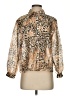 Bailey 44 Animal Print Brown Long Sleeve Blouse Size S - photo 1