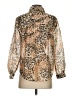 Bailey 44 Animal Print Brown Long Sleeve Blouse Size S - photo 2