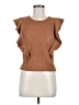 Leith Brown Short Sleeve Top Size M - photo 1