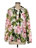 Unbranded 100% Polyester Tropical Pink Long Sleeve Blouse Size M - photo 1