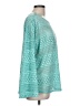 Ava James 100% Polyester Teal Long Sleeve Top Size L - photo 4