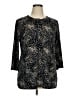 Croft & Barrow Black 3/4 Sleeve Blouse Size XL - photo 1