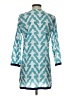Roberta Roller Rabbit Chevron-herringbone Teal Long Sleeve Blouse Size XS - photo 2