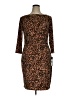 Chaps Animal Print Brown Cocktail Dress Size XL - photo 1