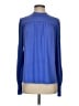 Ann Taylor Blue Black Long Sleeve Top Size S - photo 1