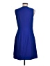 Reiss 100% Polyester Solid Blue Casual Dress Size 6 - photo 2