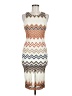 Assorted Brands 100% Polyester Chevron-herringbone Ivory Cocktail Dress Size M - photo 1