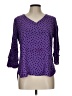 Wallis Polka Dots Purple 3/4 Sleeve Blouse Size 10 - photo 1