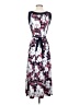 Perceptions Floral Gray Casual Dress Size S - photo 2