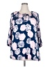 Lularoe Blue 3/4 Sleeve Blouse Size 2X - photo 1