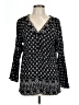Angie 100% Rayon Black Long Sleeve Blouse Size L - photo 1