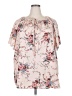 Shein Curve 100% Polyester Pink Short Sleeve Blouse Size 20 Plus (4) - photo 1