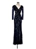 Mac Duggal 100% Polyester Stars Blue Cocktail Dress Size 4 - photo 1