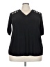 Perseption Concept Black Short Sleeve Top Size 3X - photo 1