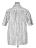 Assorted Brands 100% Cotton Stripes Silver Short Sleeve Blouse Size XL - photo 2