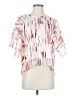 DKNY 100% Polyester White Short Sleeve Blouse Size S - photo 1