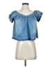Bebe Blue Short Sleeve Top Size XS - photo 1