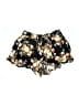 Love Spell 100% Rayon Floral Black Shorts Size S - photo 1
