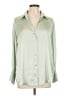 Zara 100% Polyester Green 3/4 Sleeve Blouse Size L - photo 1