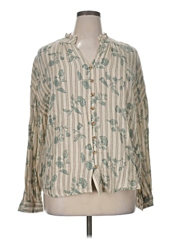 dip Long Sleeve Blouse (view 1)