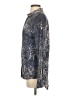 byCORPUS 100% Rayon Paisley Blue Long Sleeve Button-Down Shirt Size S - photo 5