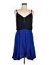 Sandro 100% Polyester Color Block Blue Casual Dress Size Med (2) - photo 1