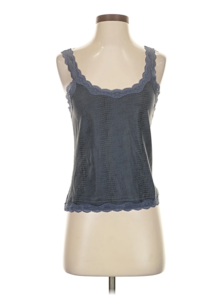 Pre-owned Calvin Klein Tank Top Blue Sweetheart Neckline Tops