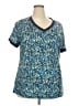 Unbranded Blue Short Sleeve Blouse Size 2X - photo 1