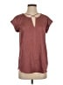 Express 100% Polyester Burgundy Short Sleeve Top Size S - photo 1