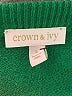 Crown & Ivy Solid Green Pullover Sweater Size L - photo 7